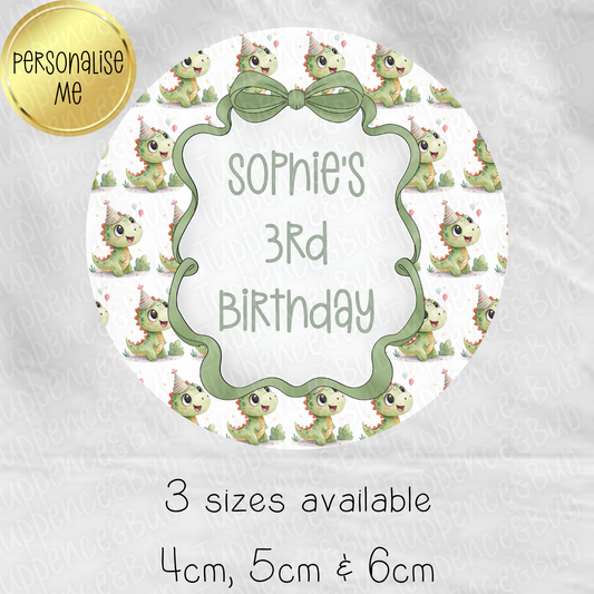 Party Dinosaur Themed Stickers