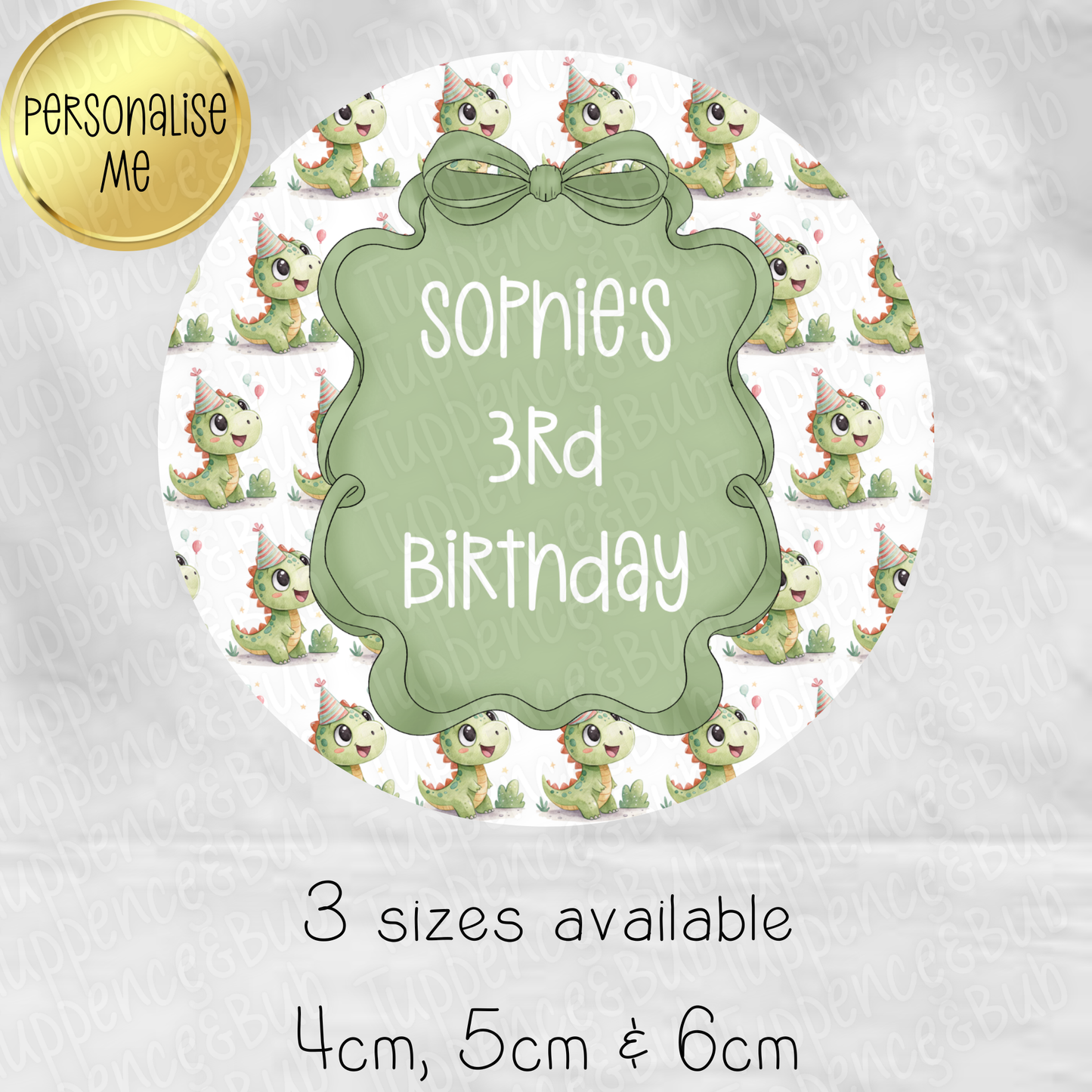 Party Dinosaur Themed Stickers