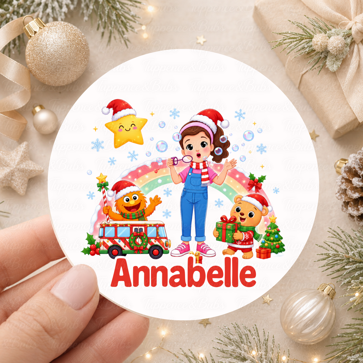 Personalised Christmas Ms Rachel Stickers