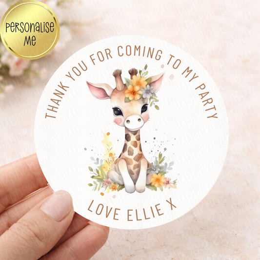 Giraffe Inspired Stickers - Party - Sweet Cones