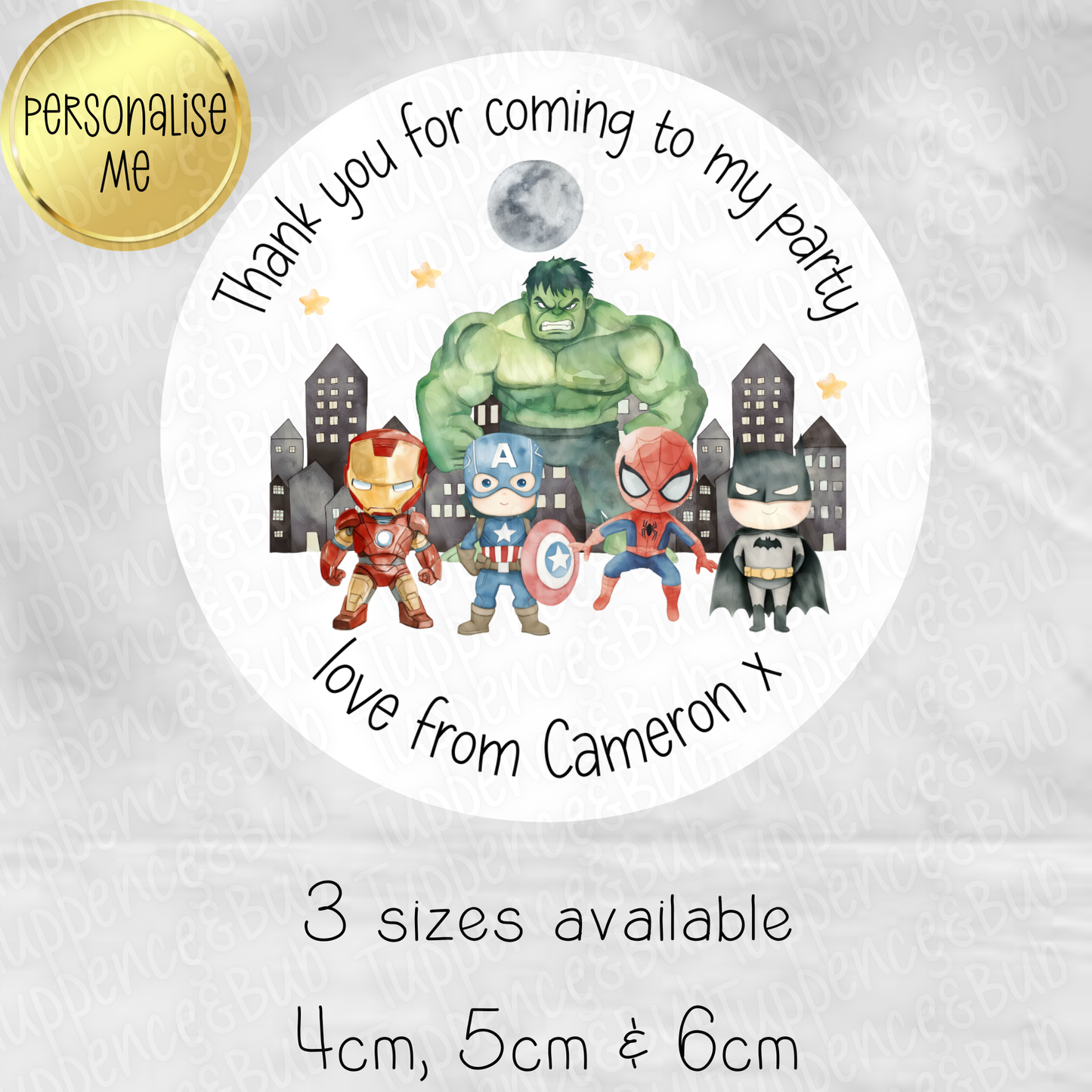 Super Hero Inspired Stickers