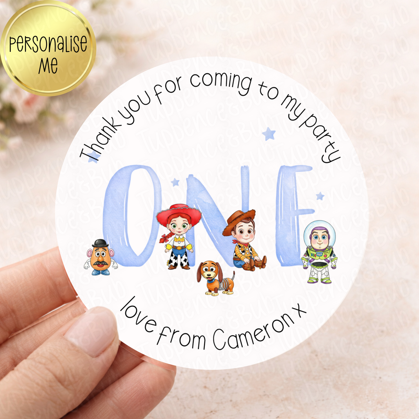 Toy Themed Stickers - Pink or Blue