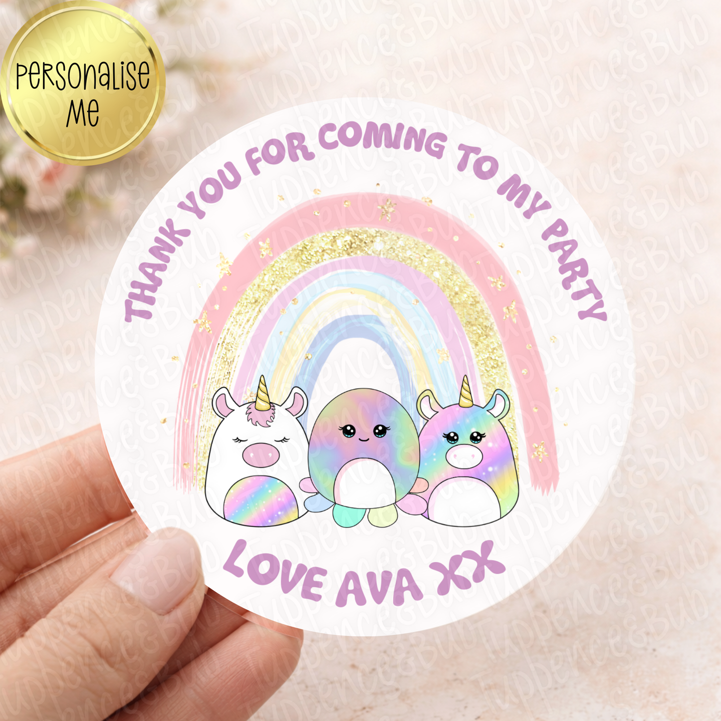 SquishMallow Inspired Stickers - Rainbow