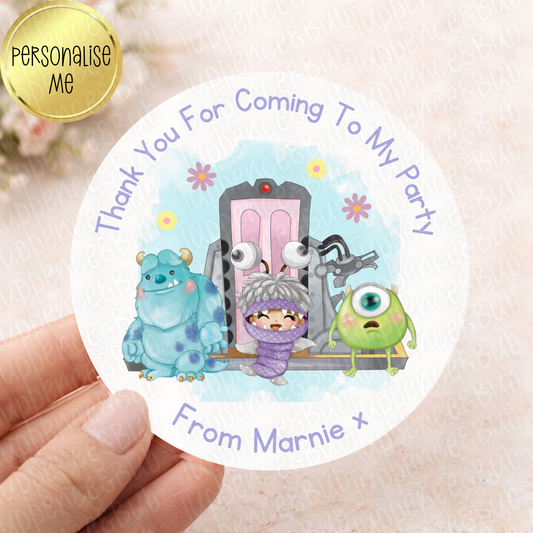 Monsters Inc Themed Stickers