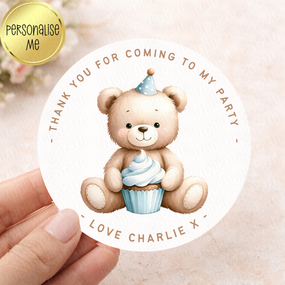 Birthday Bear Themed Stickers
