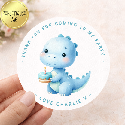 Blue Dinosaur Themed Stickers