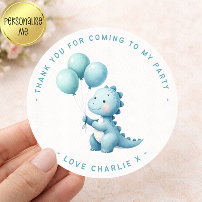 Blue Dinosaur Themed Stickers