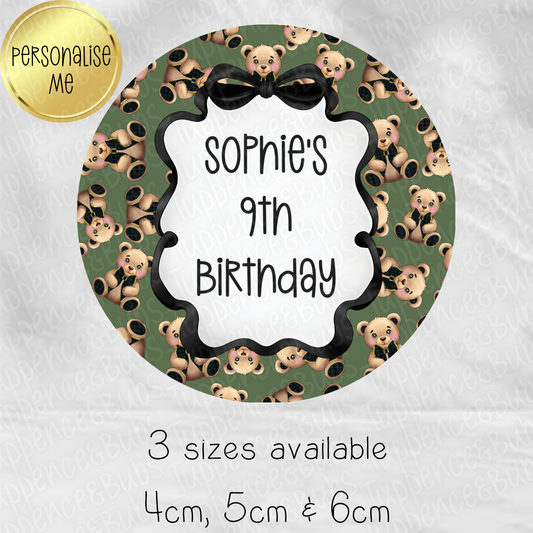 Teddy Bear Themed Stickers - 3 Designs