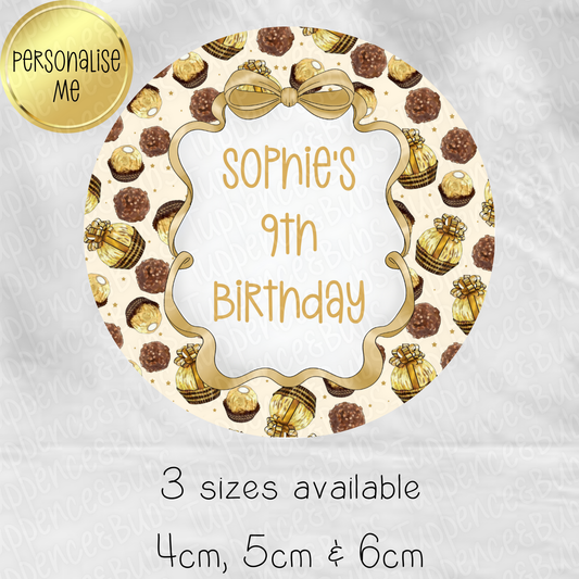 Chocolate Themed Stickers - 2 Designs