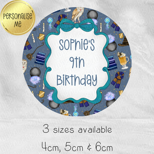 Wizard School Themed Stickers - 4 Designs