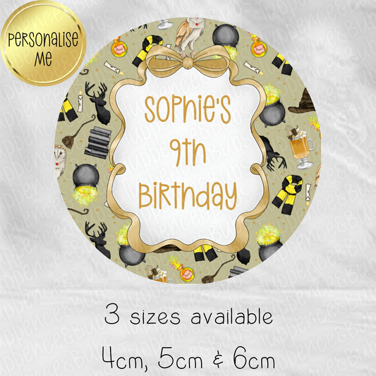 Wizard School Themed Stickers - 4 Designs