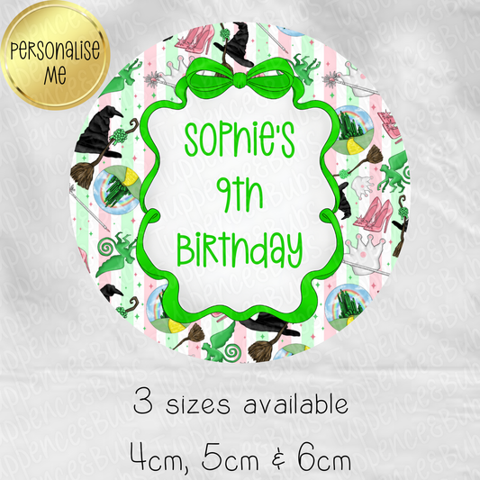 Wicked Witch Themed Stickers - 4 Designs