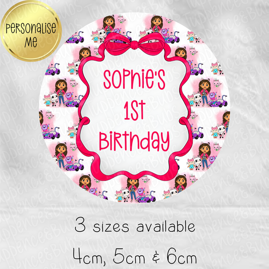 Gabby Dollhouse Inspired Stickers