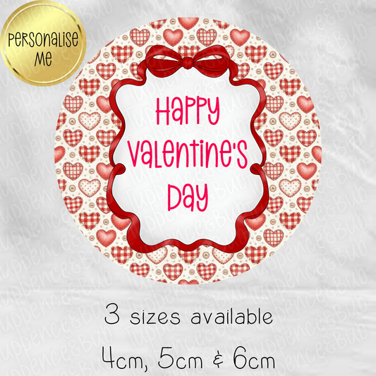 Valentine's Themed Stickers - 3 Sizes