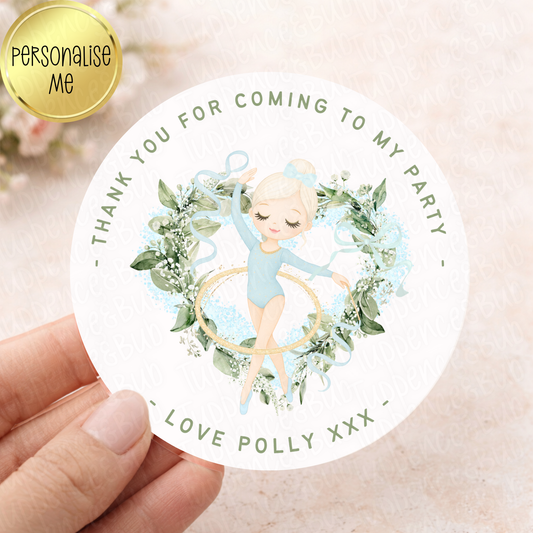 Green Gymnastic Themed Stickers