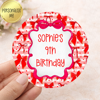Red Bow Themed Stickers