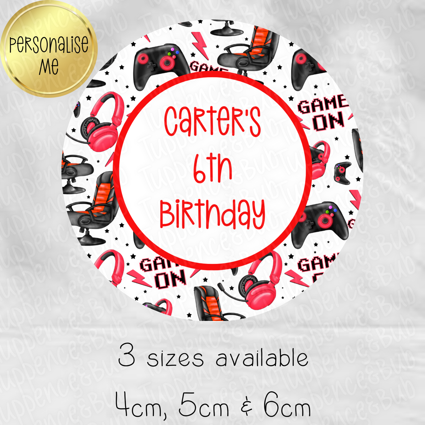 Gaming Themed Stickers - 4 Colours