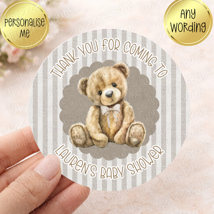 Teddy Bear Baby Stickers - 3 Colours