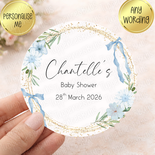 Floral Frame Baby Stickers - 5 Colours