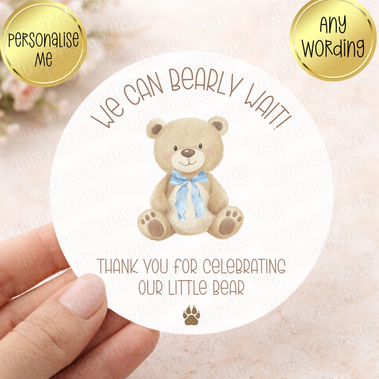 Bear With Ribbon Bear Stickers