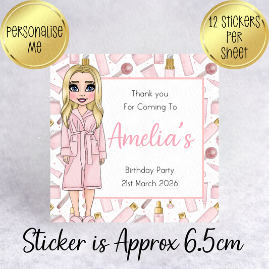 Skin Care Themed, Square Stickers