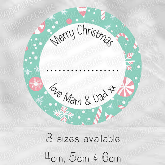 Christmas Themed Gift Labels - 4 Designs