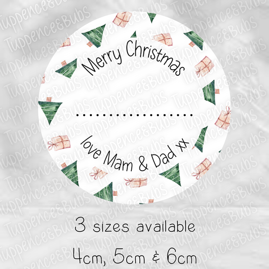 Christmas Themed Gift Labels - Penguins - Trees