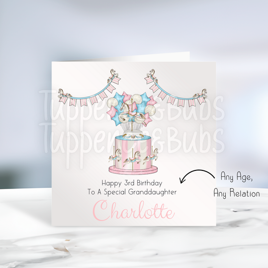Carousel Themed Birthday Card