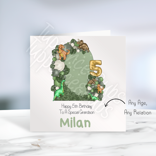 Dinosaur Inspired Birthday Card