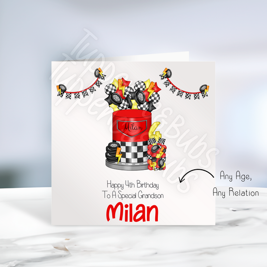 Cars Cake Inspired Birthday Card
