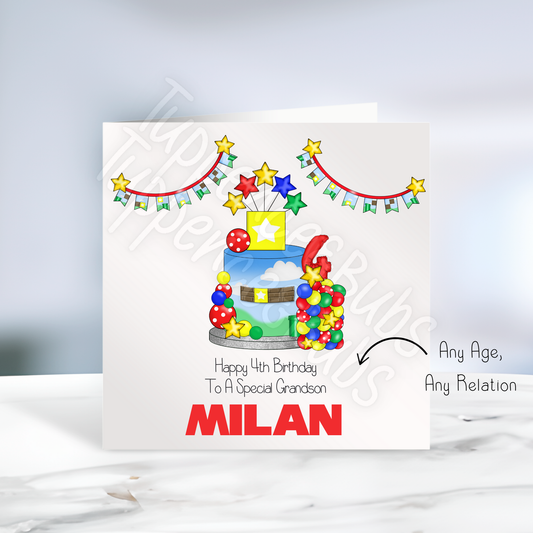 Super Mario Inspired Birthday Card