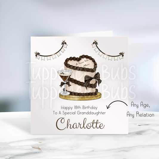 Espresso Martini Inspired Birthday Card