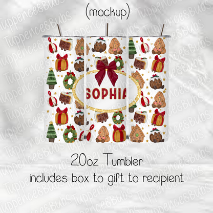 Cuddly Plush Christmas Theme Tumbler - 20z