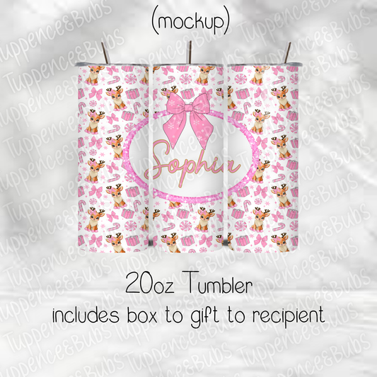 Personalised Reindeer Tumbler - 3 designs