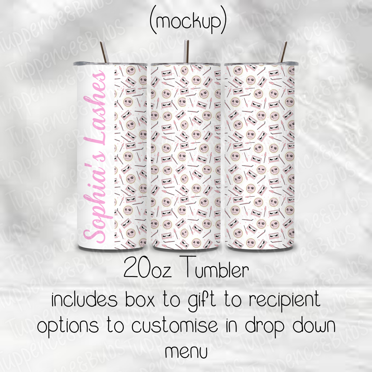 Lash Tech Patterned 20oz Tumbler