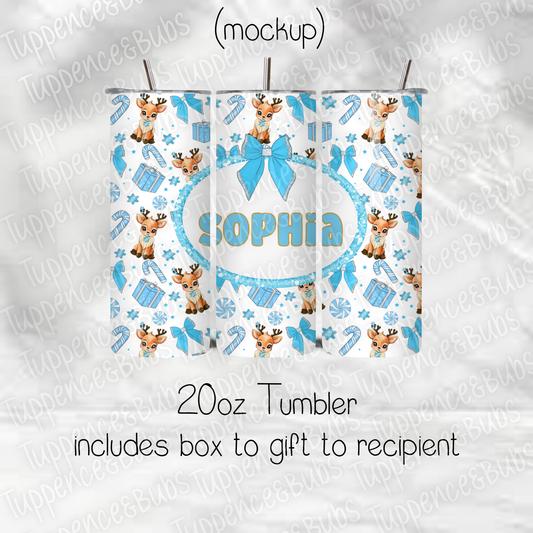 Personalised Reindeer Tumbler - 3 designs