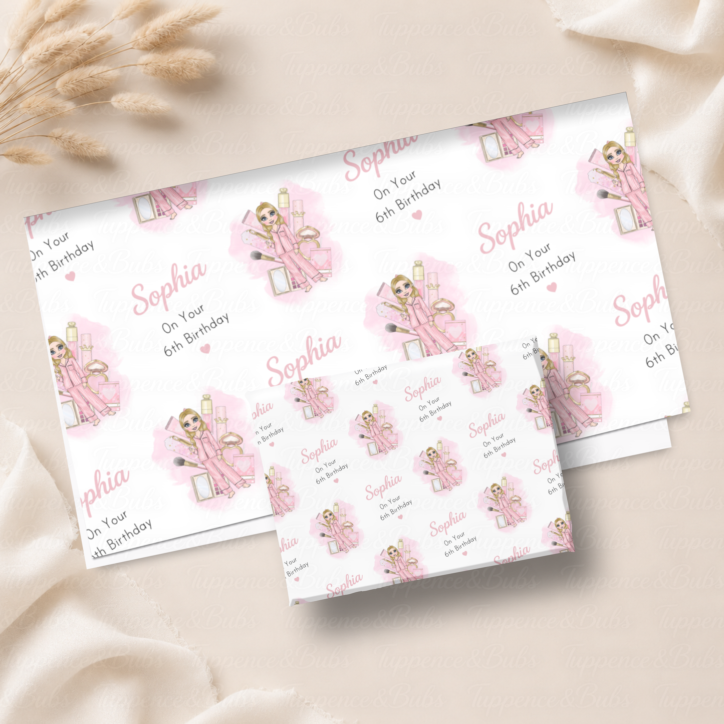 Pink Make Up Wrapping Sheets (5 Sheets)