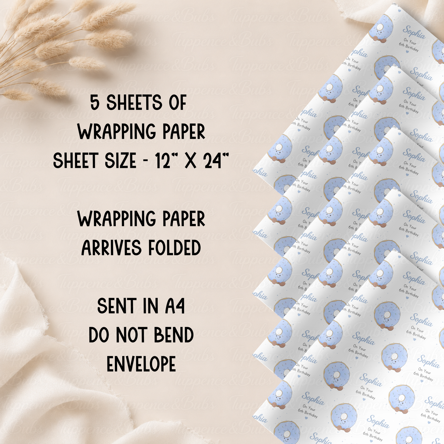 5 Sheets Doughnut Wrapping Sheets