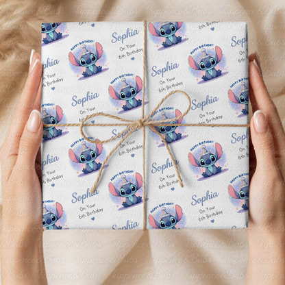 5 Sheets Stitch Wrapping Paper