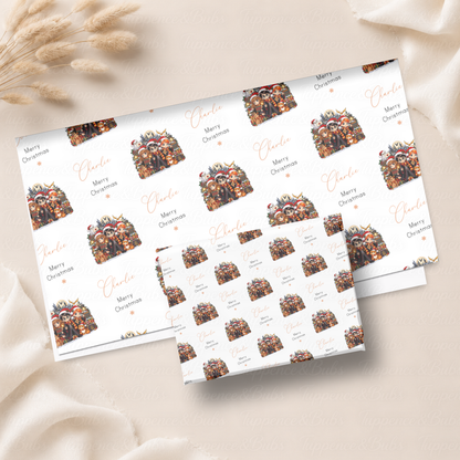 Magical Wizard Christmas Personalised Wrapping Paper – 5 A3 Sheets