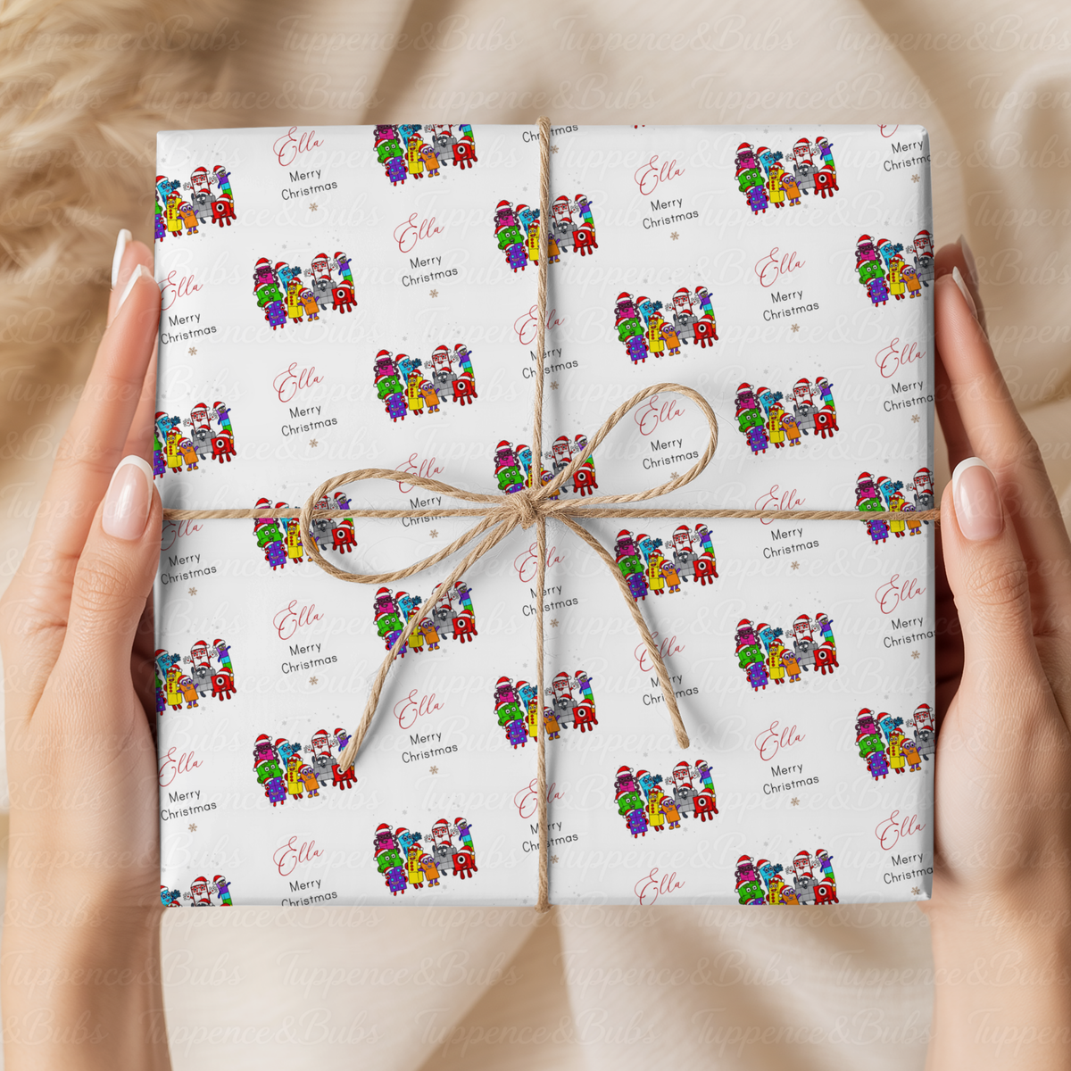 Colourful Christmas Robots Personalised Wrapping Paper – 5 A3 Sheets