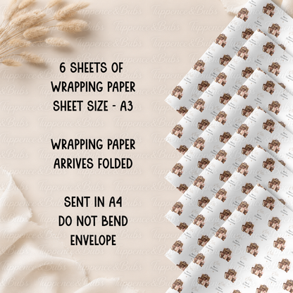 Handbag & Makeup Personalised Christmas Wrapping Paper – 5 A3 Sheets