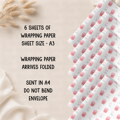 Funny Fuck This Pink Personalised Christmas Wrapping Paper – 5 A3 Sheets