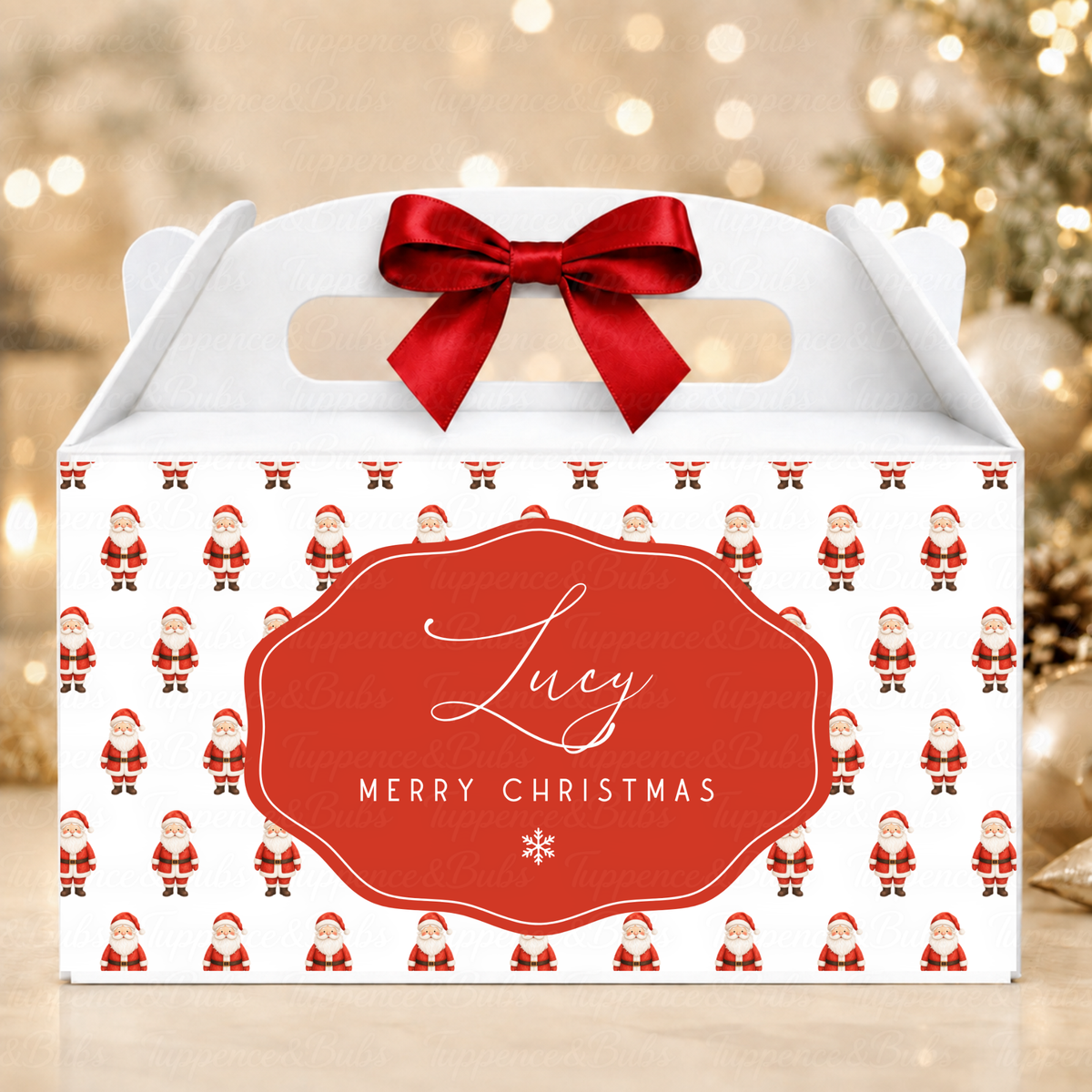 Personalised Santa Claus Christmas Gable Box