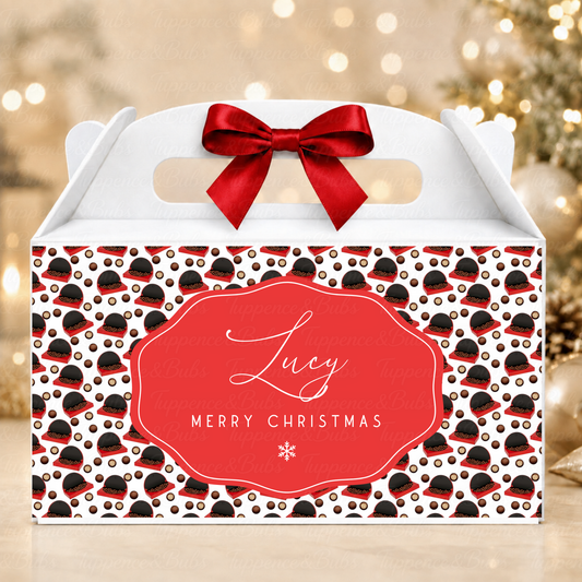 Personalised Chocolate Ball Christmas Gable Box