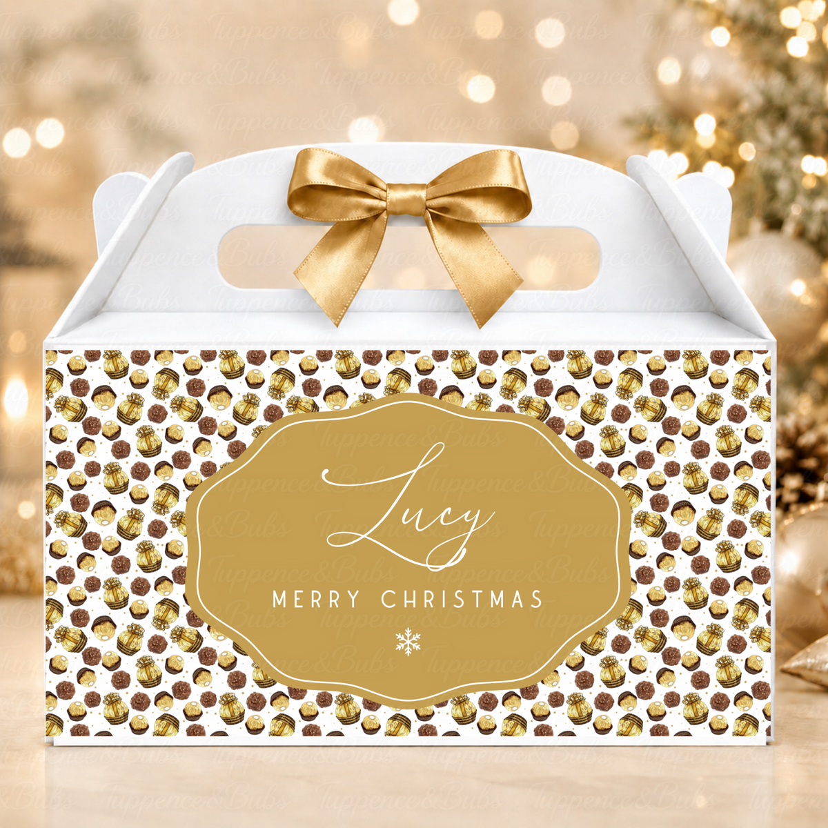 Personalised Luxury Chocolate Christmas Gable Box