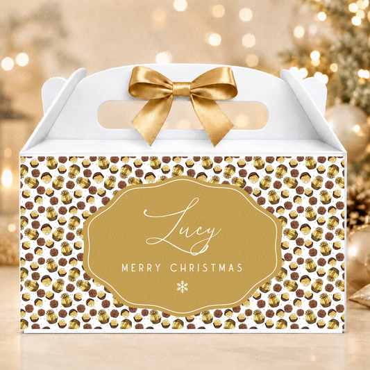 Personalised Luxury Chocolate Christmas Gable Box