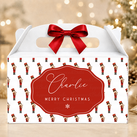 Personalised Toy Soldier Christmas Treat Box