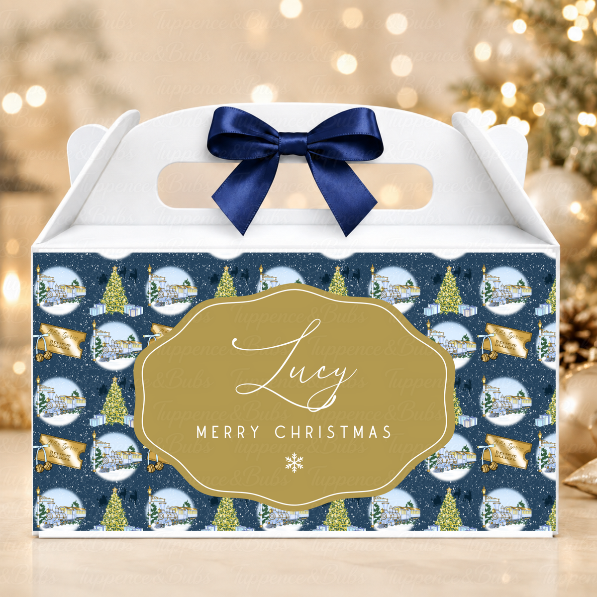Personalised Christmas Train Gable Box – Colour Choice