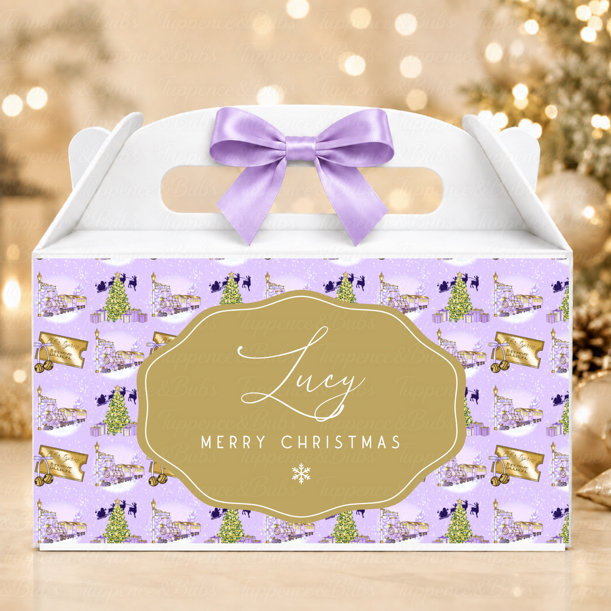 Personalised Christmas Train Gable Box – Colour Choice